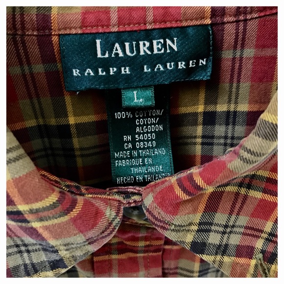 RALPH LAUREN Plaid Button Down Shirt - Picture 3 of 4